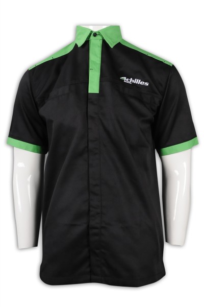 DS073 Personally designed darts team shirt polyester cotton card darts team shirt factory front view